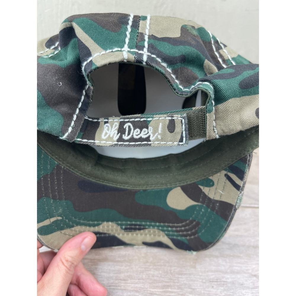 Oh Deer! Hat Men's  Camo Green Brown Reindeer Patch - Picture 2 of 6